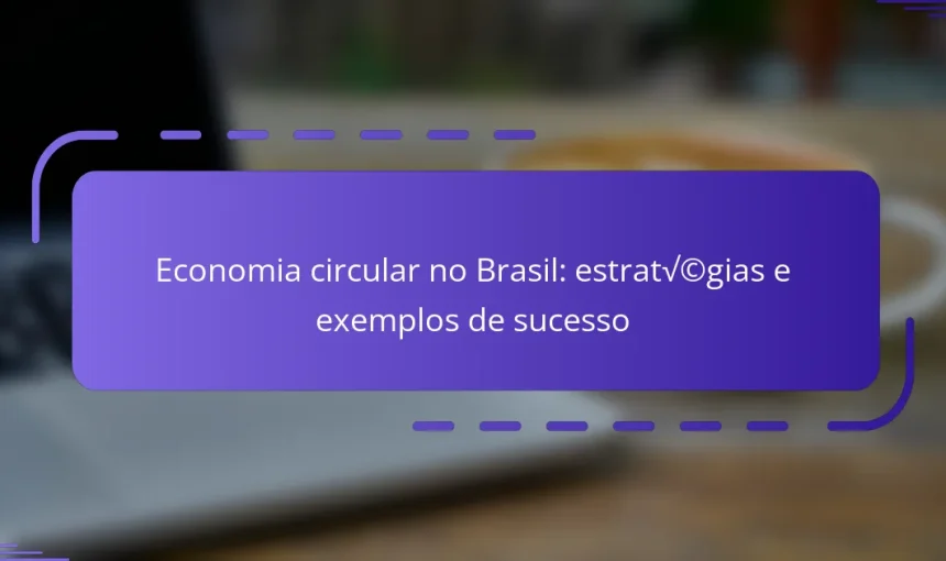 Economia circular no Brasil: estratégias e exemplos de sucesso