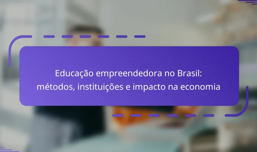 Educação empreendedora no Brasil: métodos, instituições e impacto na economia
