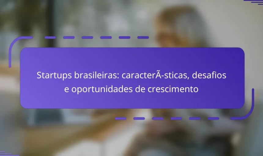 Startups brasileiras: características, desafios e oportunidades de crescimento